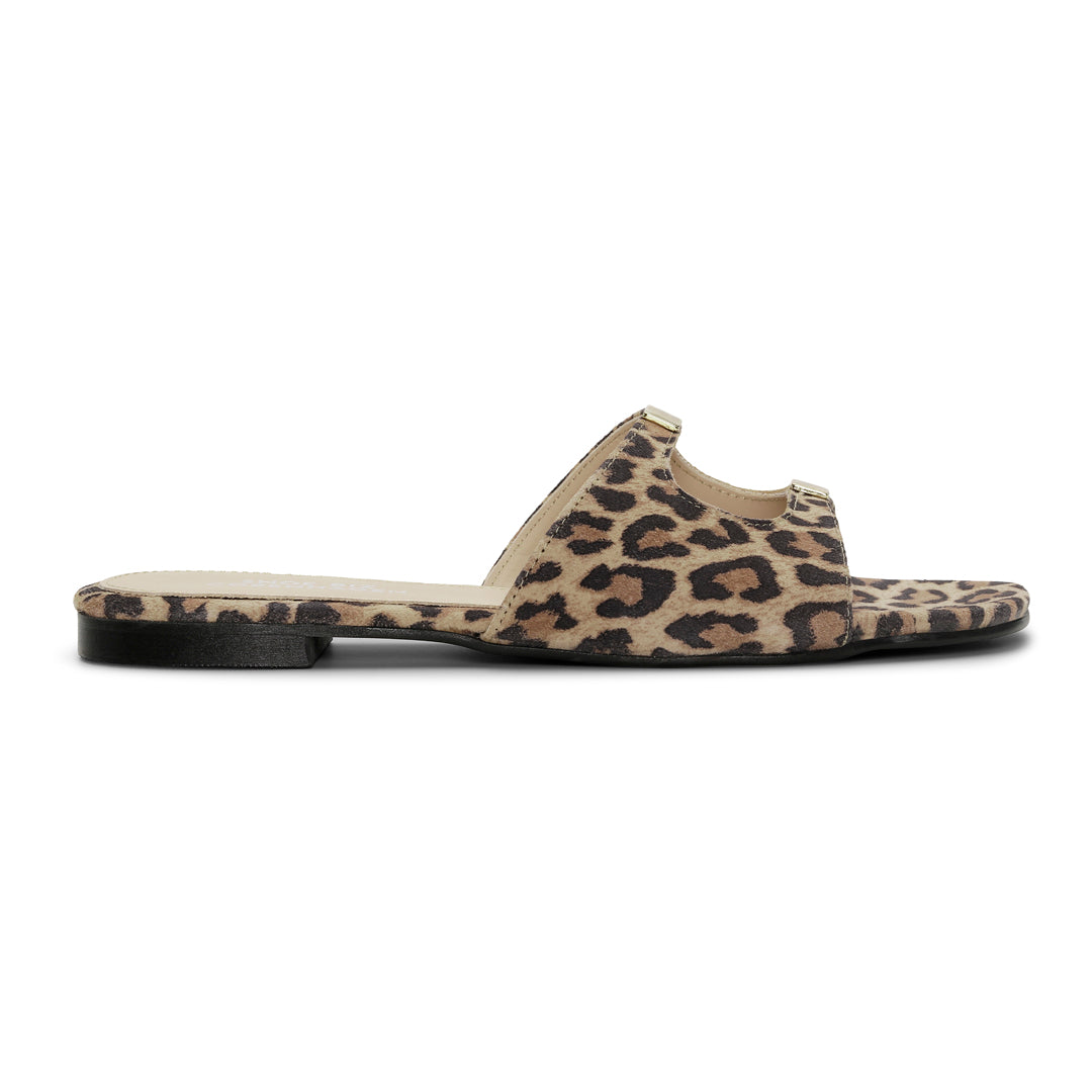 Shoe Biz Elina Black Sandal Leopard