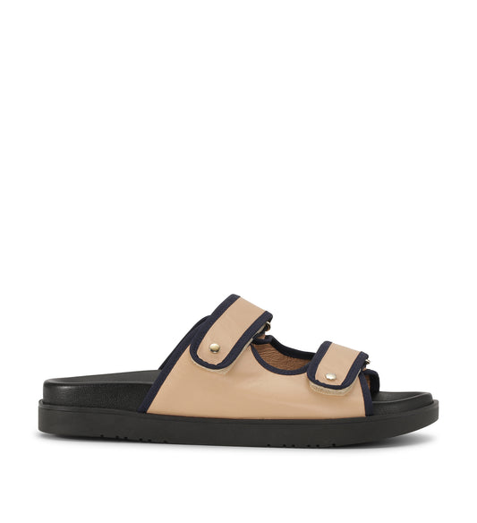 Shoe Biz Canterbury Sandal Nude / Dark Navy