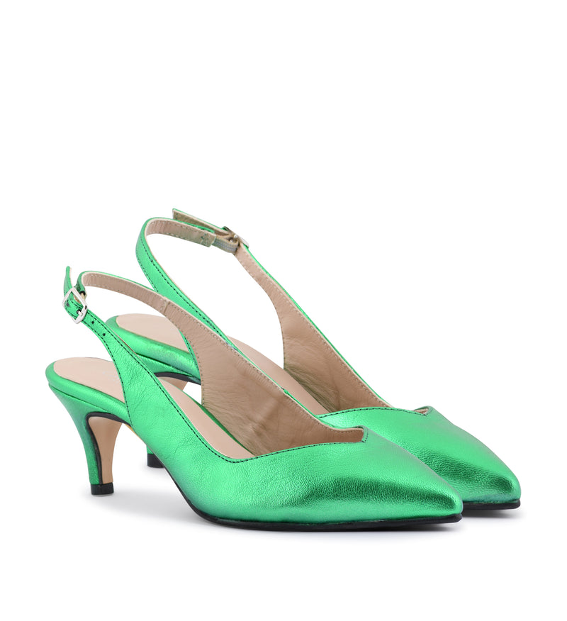 Gardenia Copenhagen Dakota Sling Back Shocking Green