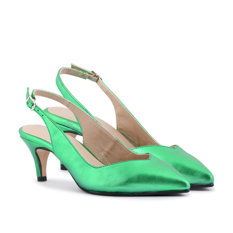 Gardenia Copenhagen Dakota Sling Back Shocking Green