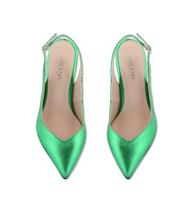 Gardenia Copenhagen Dakota Sling Back Shocking Green