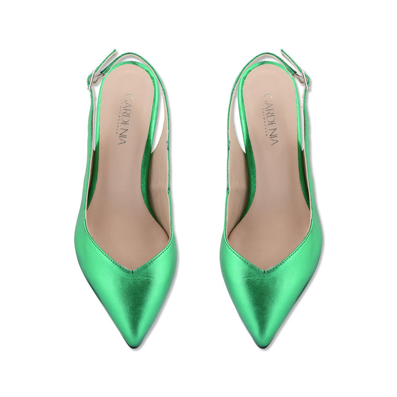 Gardenia Copenhagen Dakota Sling Back Shocking Green