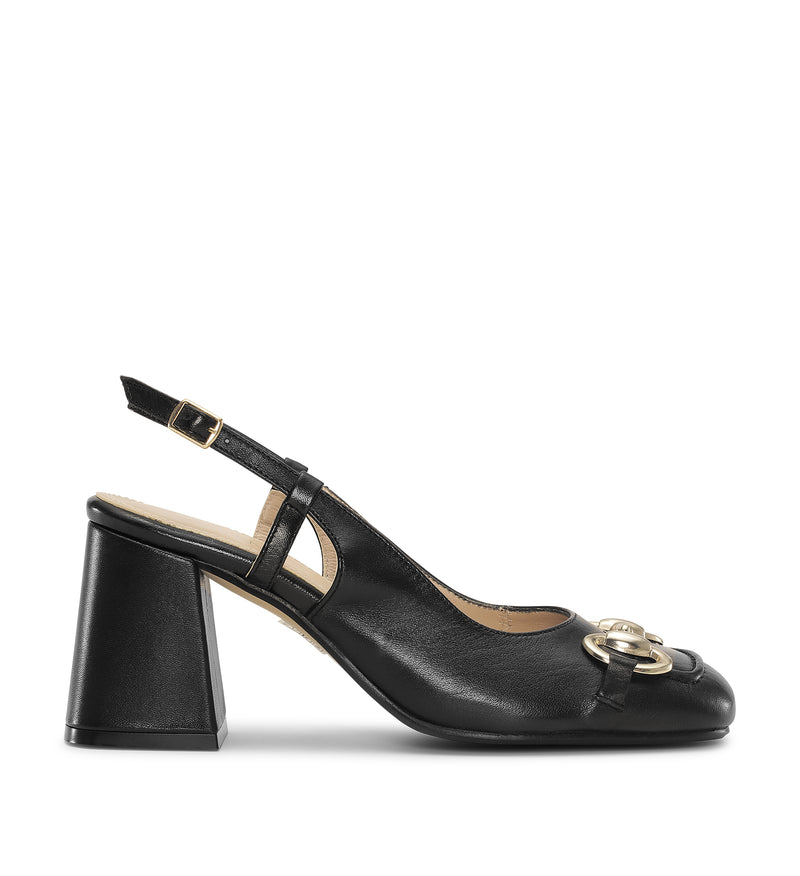 Gardenia Copenhagen Delta Sling Back Black