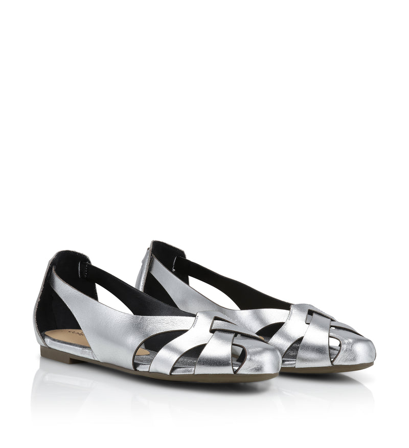 Shoe Biz Hanneine - Silver Ballerina Silver