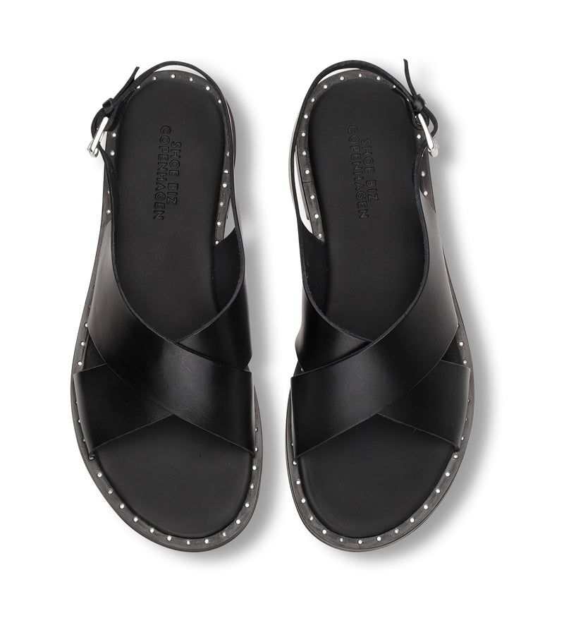 Shoe Biz Hasta Studs Sandal Black