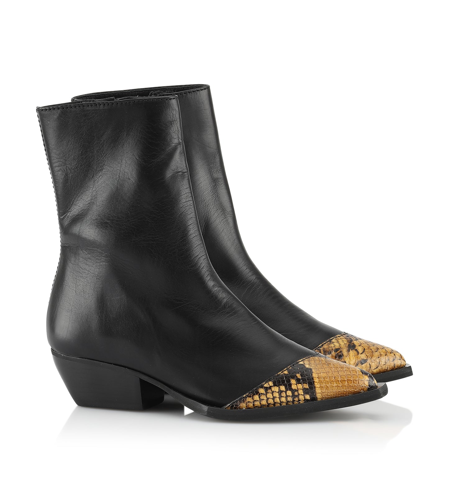 Gardenia Copenhagen Lisbon Short Boot Snake Yellow / Black