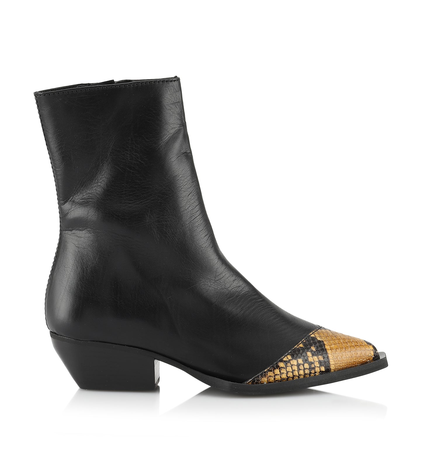 Gardenia Copenhagen Lisbon Short Boot Snake Yellow / Black