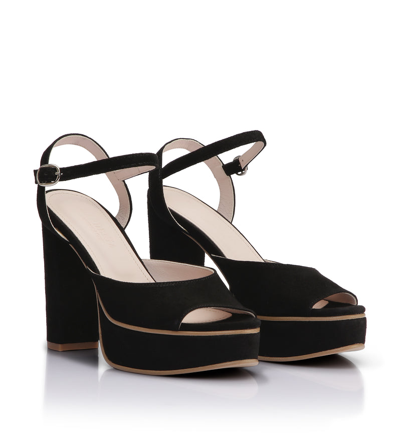 Gardenia Copenhagen Marlon Plateau Sandal Black