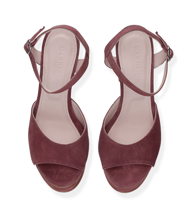 Gardenia Copenhagen Marlon Plateau Sandal Suede Rose