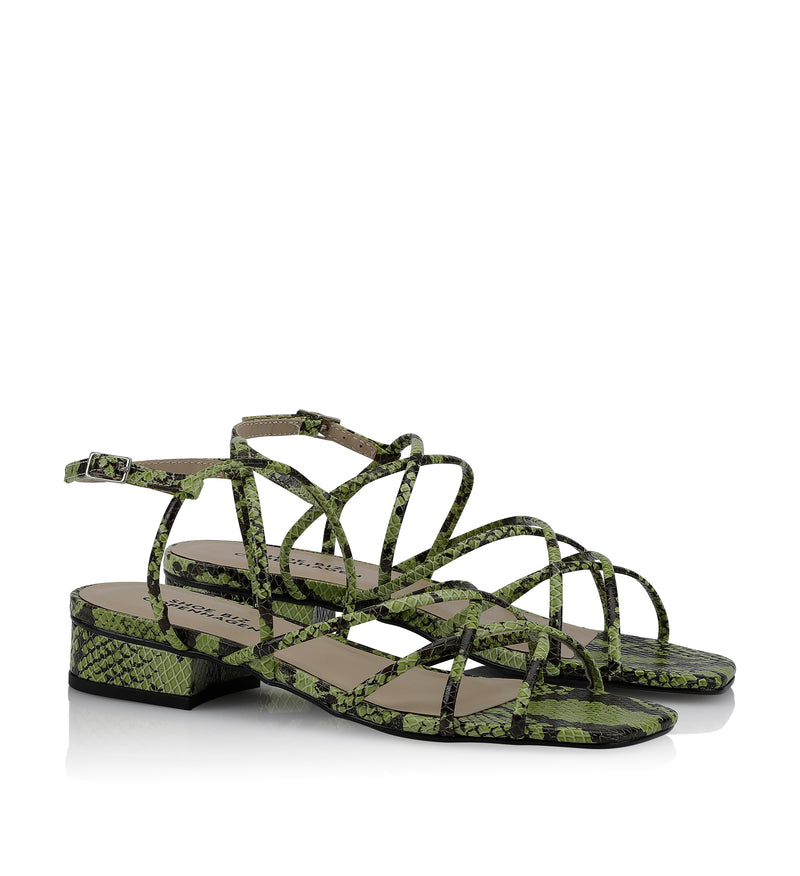 Shoe Biz Nia Sandal Snake Lime