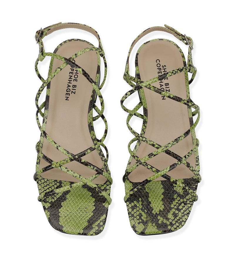 Shoe Biz Nia Sandal Snake Lime