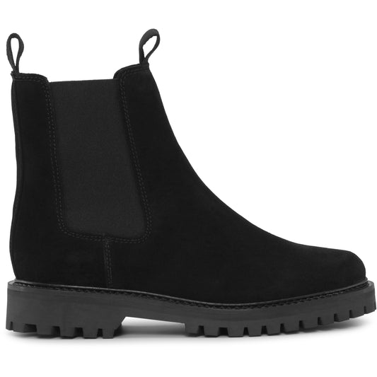 Shoe Biz Nilou Suede Black Short Boot Black