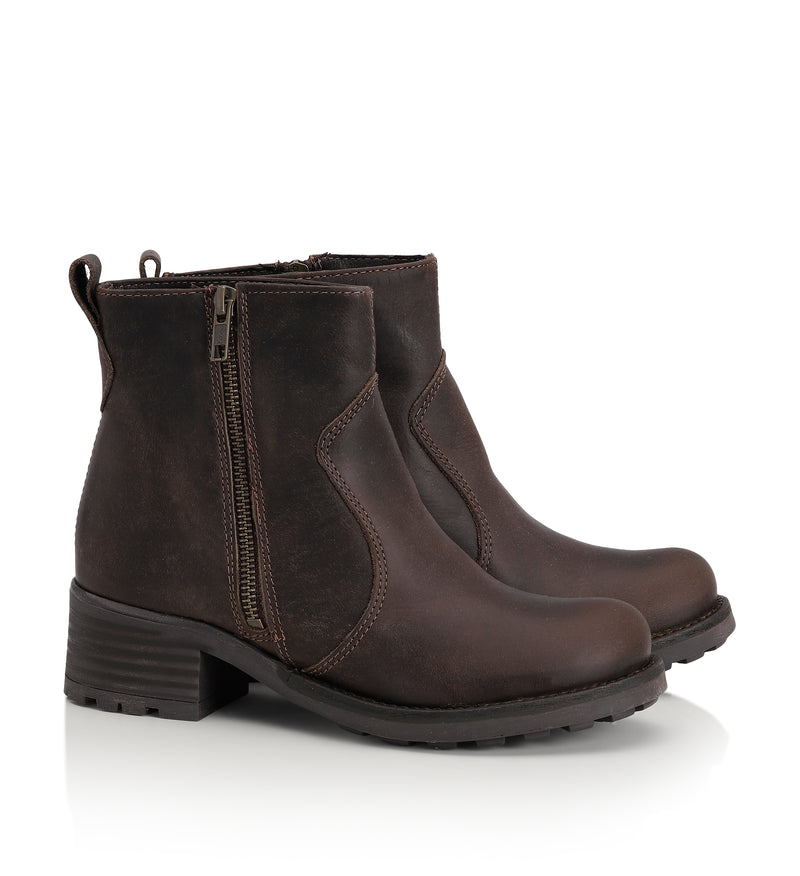 Shoe Biz Pia Short Boot Dark Brown