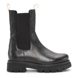 Shoe Biz Prima Short Boot Black / Cream