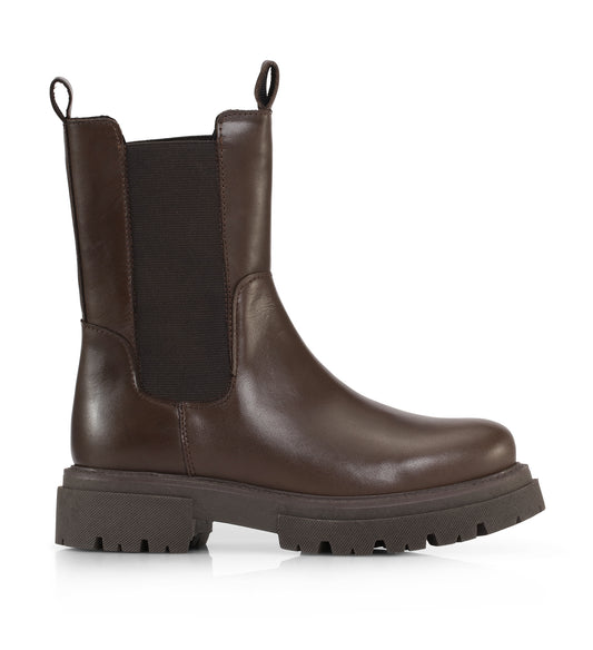 Shoe Biz Prima Short Boot Dark Brown