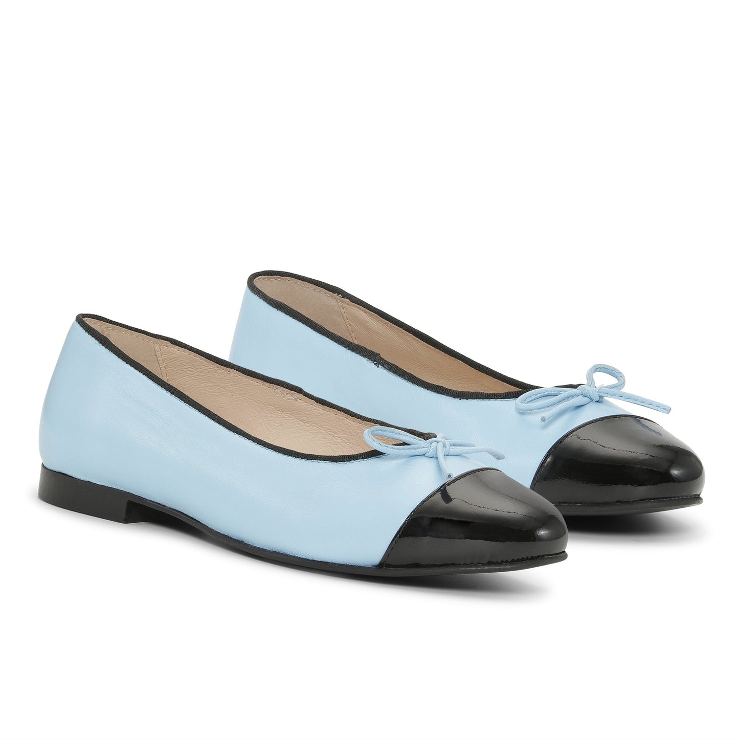 Shoe Biz Stine Ballerina Sky Blue / Black