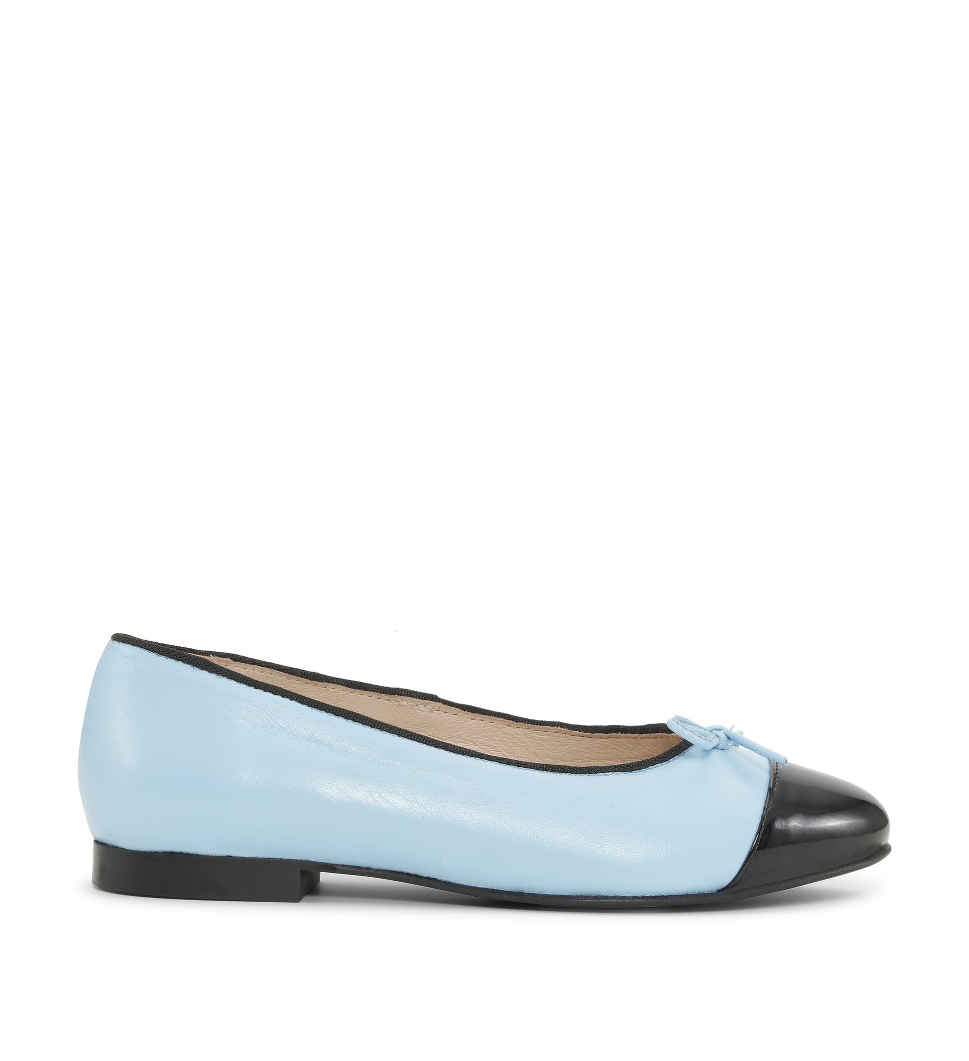 Shoe Biz Stine Ballerina Sky Blue / Black