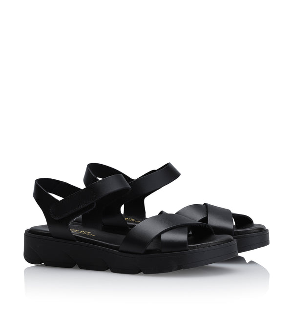 Shoe Biz Tatu Sandal - Soft Black / Black / Black