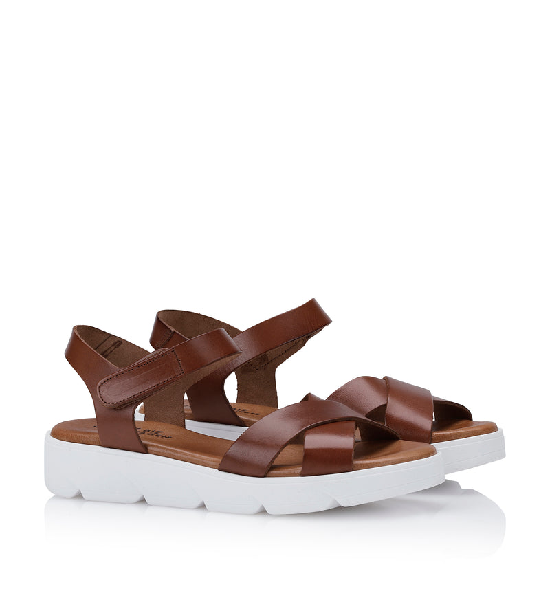 Shoe Biz Tatu Sandal - Soft Cognac