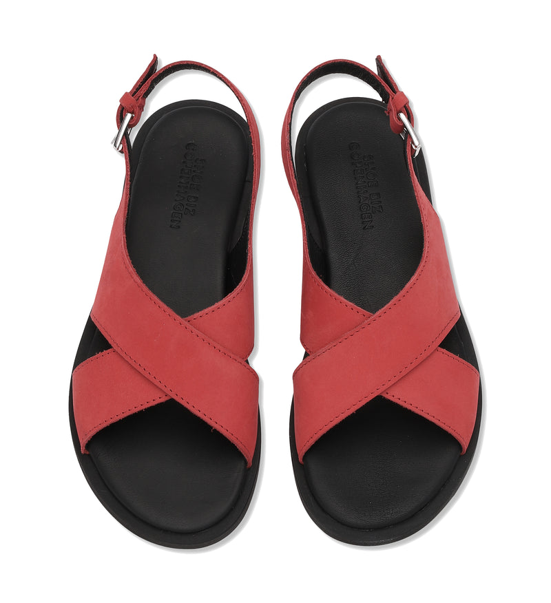 Shoe Biz Hasta Nubuck Sandal Red