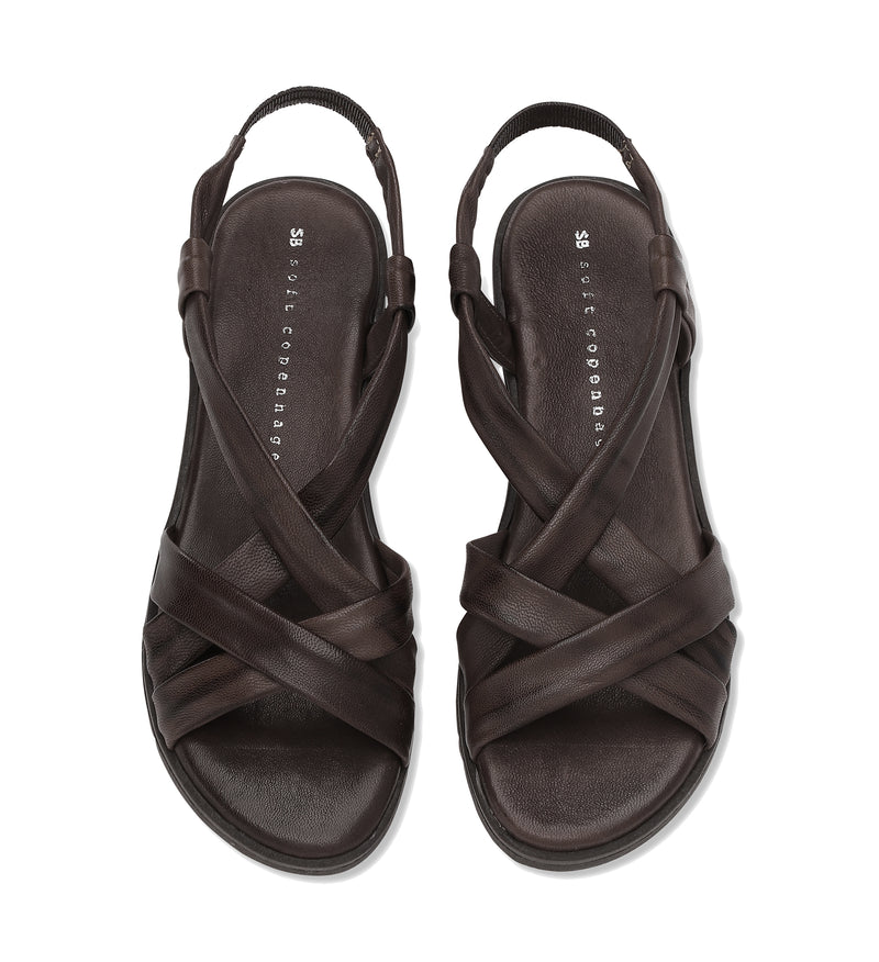 Shoe Biz Stellaro Sandal - Soft Dark Brown