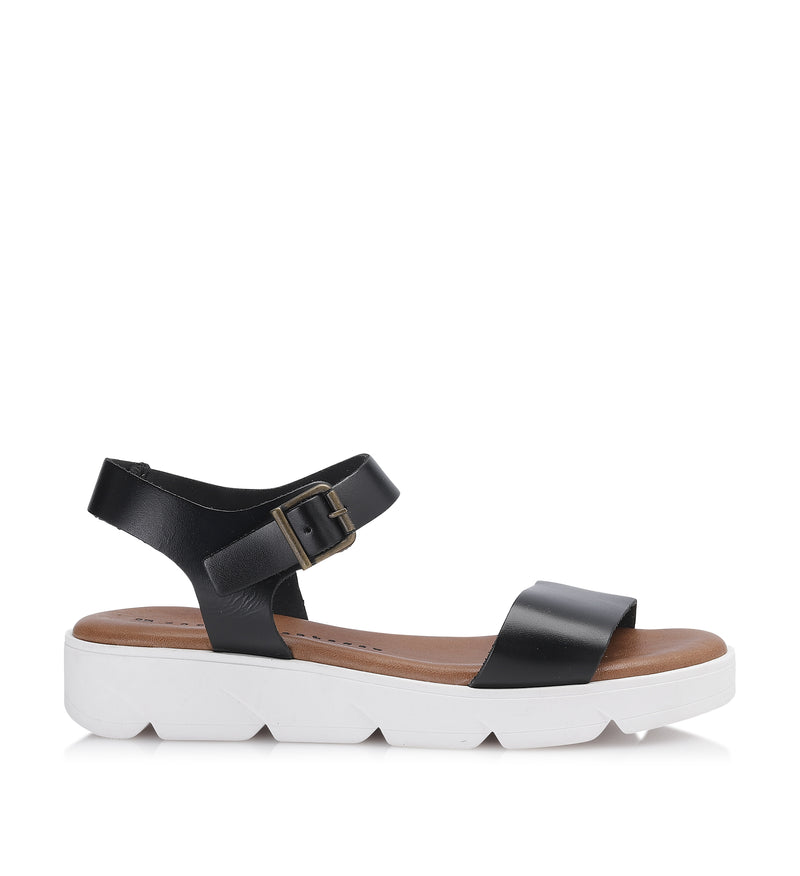Shoe Biz Tito Vaqueta Sandal - Soft Black