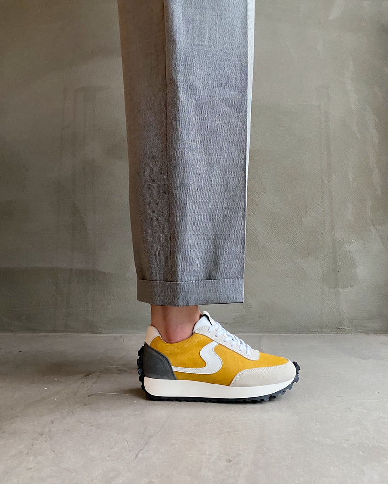 Shoe Biz Ulanya Sneaker Yellow / Grey