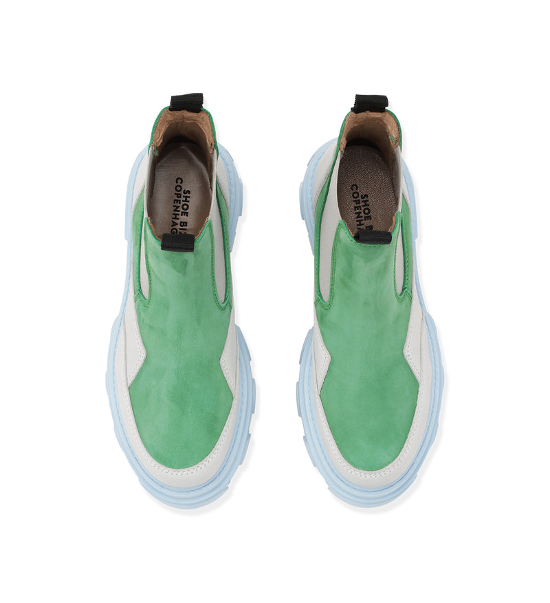 Shoe Biz Ulrica Short Boot Green / Blue / Sand